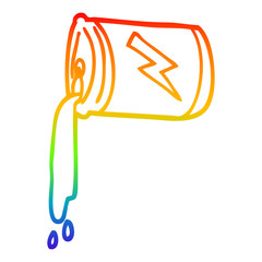 rainbow gradient line drawing cartoon unhealthy drink