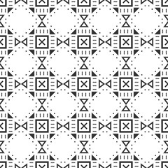 Black and white seamless pattern. Aztec abstract geometric background. Ethnic hipster style.