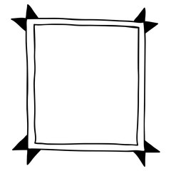 Frame. Decoration for greeting card, scrapbooking and design. Illustration isolated on white background.