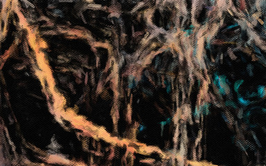 Wall poster print template. Abstract painting art. Hand drawn by dry brush of paint background texture. Oil painting style. Artistic pattern for web or graphic design. Modern impressionism technique.