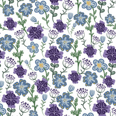 seamless floral pattern with flowers