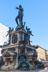 Fototapeta na wymiar Statue of Neptune in Bologna Italy