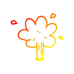 warm gradient line drawing cartoon squirting water