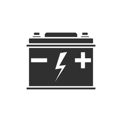 car battery icon template black color editable. car battery symbol vector sign isolated on white background. Simple logo vector illustration for graphic and web design.