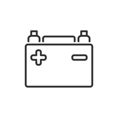 car battery icon template black color editable. car battery symbol vector sign isolated on white background. Simple logo vector illustration for graphic and web design.