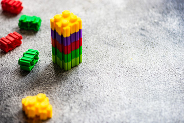 Toy bright colors blocks