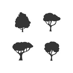 Tree icon template black color editable. Branch forest symbol vector sign isolated on white background. Simple logo vector illustration for graphic and web design.