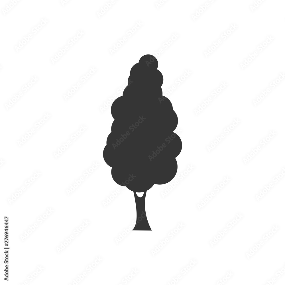 Aufkleber Tree icon template black color editable. Branch forest symbol vector sign isolated on white background. Simple logo vector illustration for graphic and web design.
