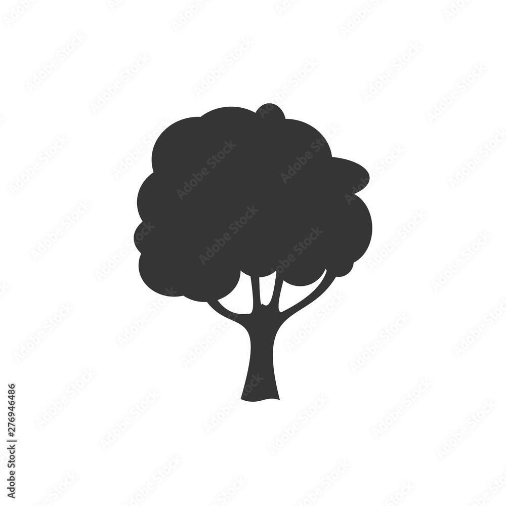 Aufkleber Tree icon template black color editable. Branch forest symbol vector sign isolated on white background. Simple logo vector illustration for graphic and web design.