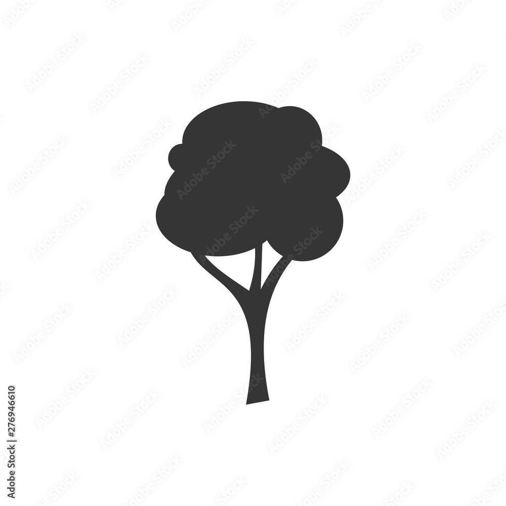 Aufkleber Tree icon template black color editable. Branch forest symbol vector sign isolated on white background. Simple logo vector illustration for graphic and web design.