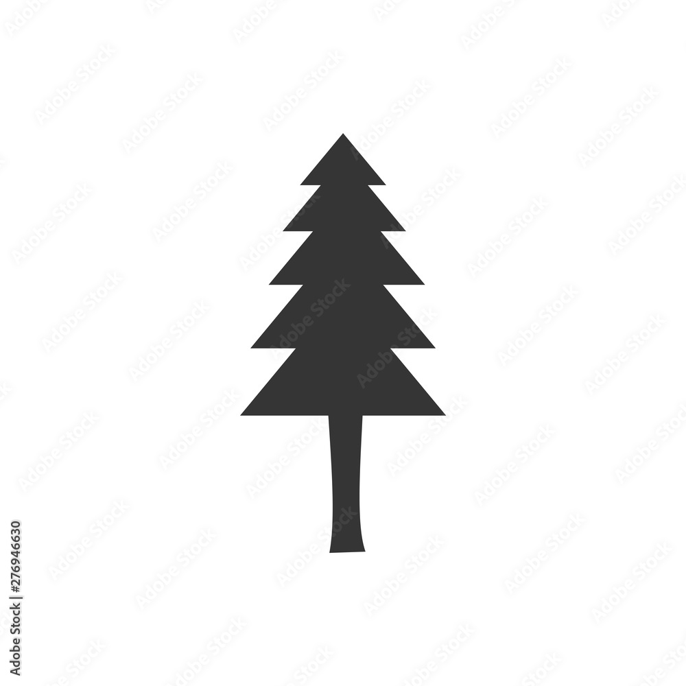 Poster Tree icon template black color editable. Branch forest symbol vector sign isolated on white background. Simple logo vector illustration for graphic and web design.