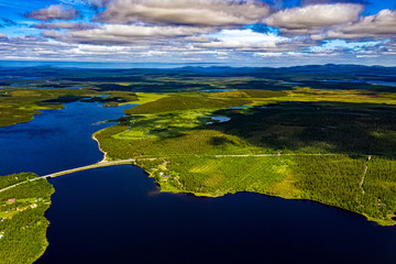 Finnland - Landschaften in Finnland aus der Luft mit Drohne 