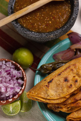 Tacos de barbacoa asados estilo Guadalajara Mexico