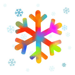 Obraz premium A multi-colored abstract snowflake. Vector