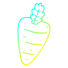 cold gradient line drawing cartoon carrot