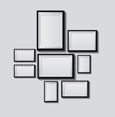 Vector set of photo frames