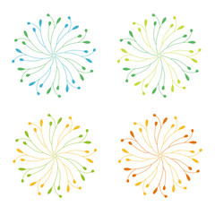 floral wreath vector 