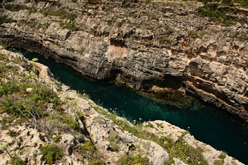 Wied il-Ghasri gorge on Gozo island