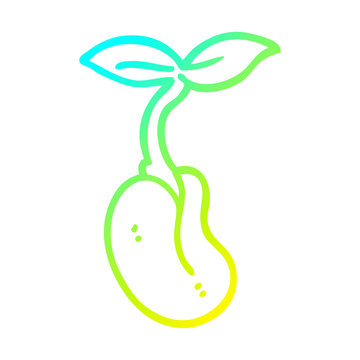 recommend clip art: cold gradient line drawing cartoon seedling