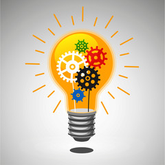 Vector illustration abstract idea bulb.