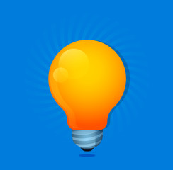 Vector illustration abstract idea bulb.