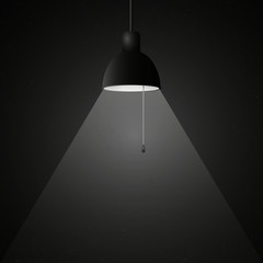 Projector light effect. White glowing stage light ray isolated on transparent background. Vector bright scene spotlight. Shine theater vertical projector beam for your creative design