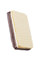 Waffles in souffle and chocolate coating.