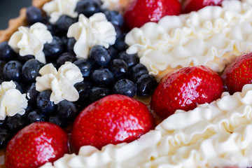 Patriotic American Flag Themed Fruit Tart Dessert