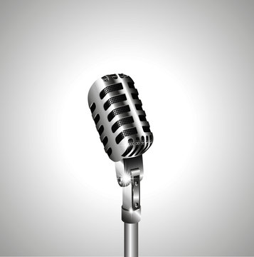 Microphone vector illustration. Standup comedy show concept