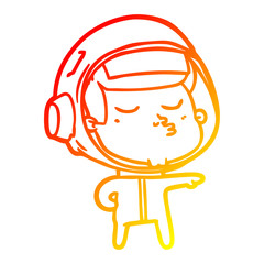 warm gradient line drawing cartoon confident astronaut © lineartestpilot