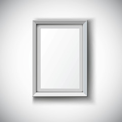 Realistic picture frame isolated on white background. Perfect for your presentations.