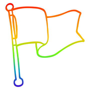recommend clip art: rainbow gradient line drawing cartoon white flag waving