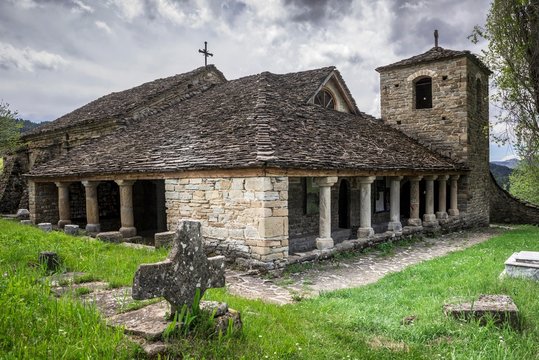Church St. George, Sh&Icirc;n Gjergji in the village Shipcka, Voskopoja, Voskopoj&Icirc;, Albania, Europe