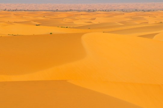 Desert landscape with sand dunes, route from Atar to Tidjikja, Adrar region, Mauritania, Africa