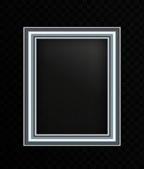 Realistic picture frame isolated on white background. Perfect for your presentations.