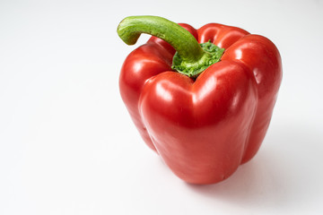 red bell pepper isolated on white background
