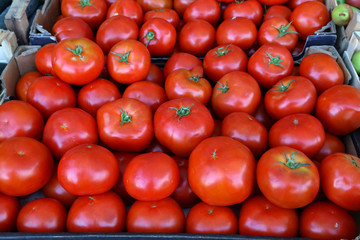 Various vegetables are sold at a bazaar in Croatia