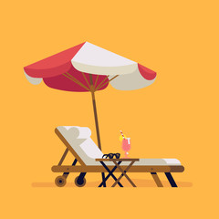 Summer beach design element - obrazy, fototapety, plakaty