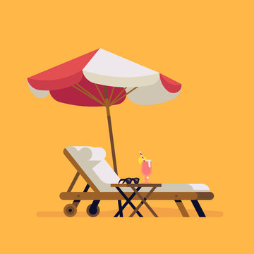 Summer beach design element