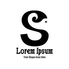 Design of alphabet letter S with elephant logo for a company or business