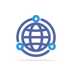 Illustration icon with the digital world concept