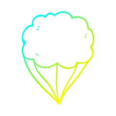 cold gradient line drawing cartoon cloud symbol