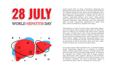 Vector illustration of World Hepatitis Day 28 july banner