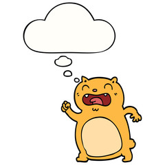 cartoon cat and thought bubble