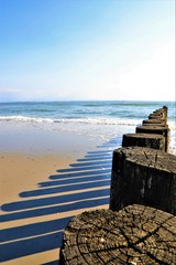 Wellenbrecher an der Nordsee