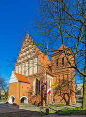 Bydgoszcz, Poland - Exterior of the Bydgoszcz Cathedral - St. Martin and St. Nicolaus Church in the historic old town quarter