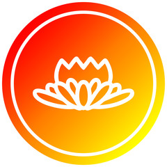 lotus flower circular in hot gradient spectrum