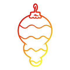 warm gradient line drawing cartoon christmas decoration