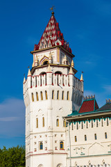 Fototapeta na wymiar Towers of the Izmailovo Kremlin. Russian traditional architecture. Moscow, Russia.