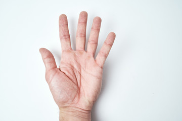 Male hand with gesture sign